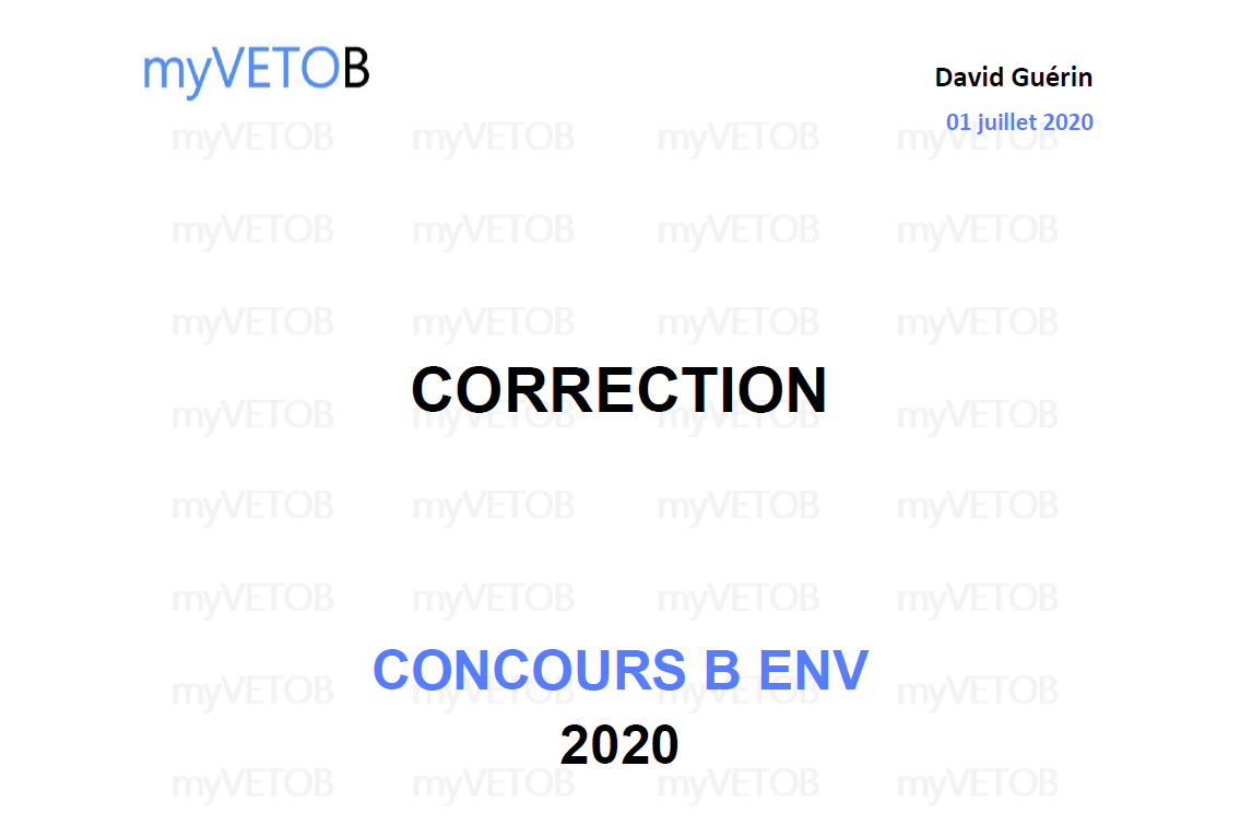 Correction épreuve de chimie concours B ENV 2018 2019